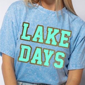 Blue 'Lake Days' Graphic T-Shirt